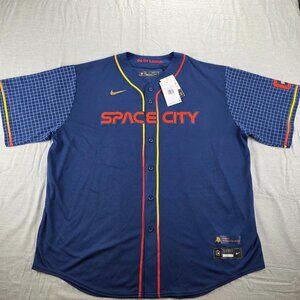 MLB Houston Astros Nike Space City Alex Bregman Baseball Jersey Blue NWT 2XL